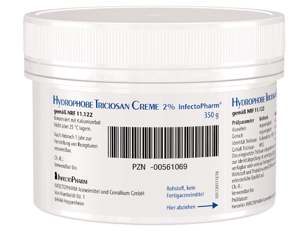 Hydrophobe Triclosan Creme